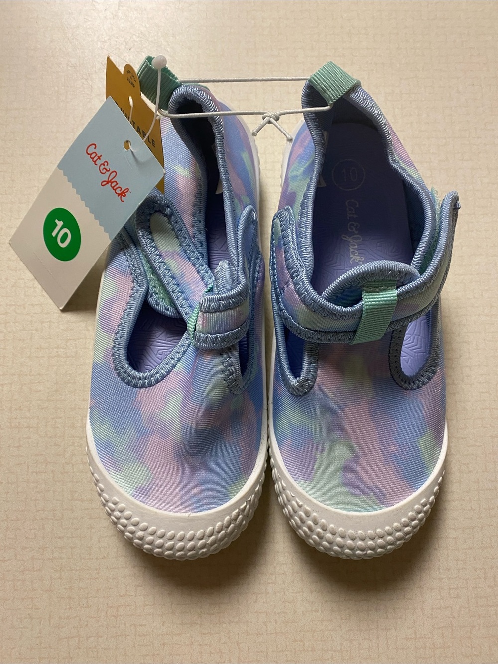 Cat & Jack Pastel Tie-Dye Water Shoes in Lavender, Mint, Pink